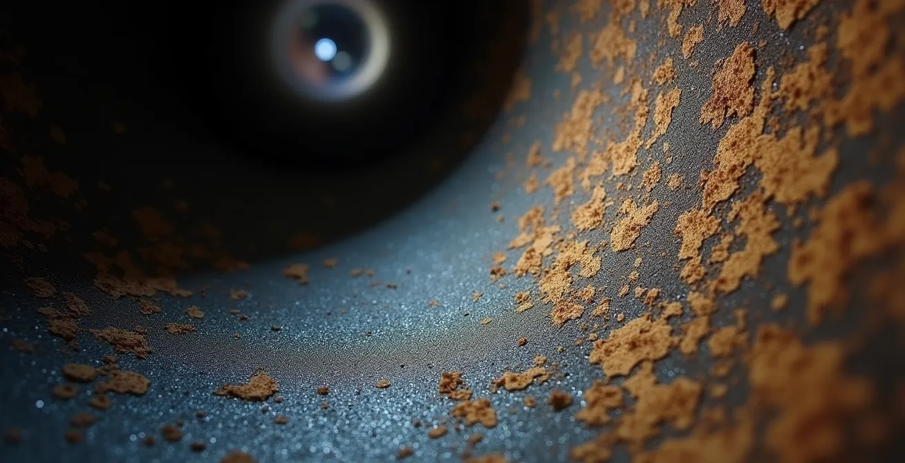 Vue macro détaillée du processus de gainage intérieur d'une canalisation sans excavation